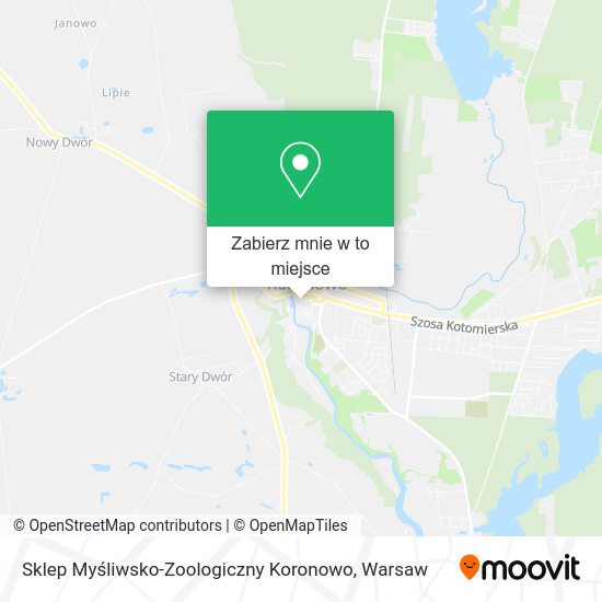 Mapa Sklep Myśliwsko-Zoologiczny Koronowo