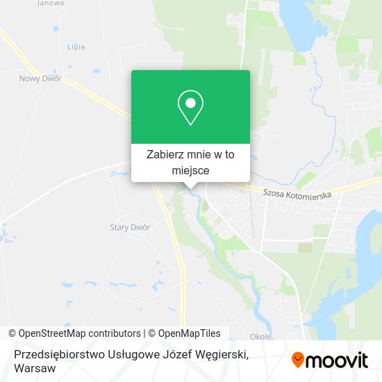 Mapa Przedsiębiorstwo Usługowe Józef Węgierski