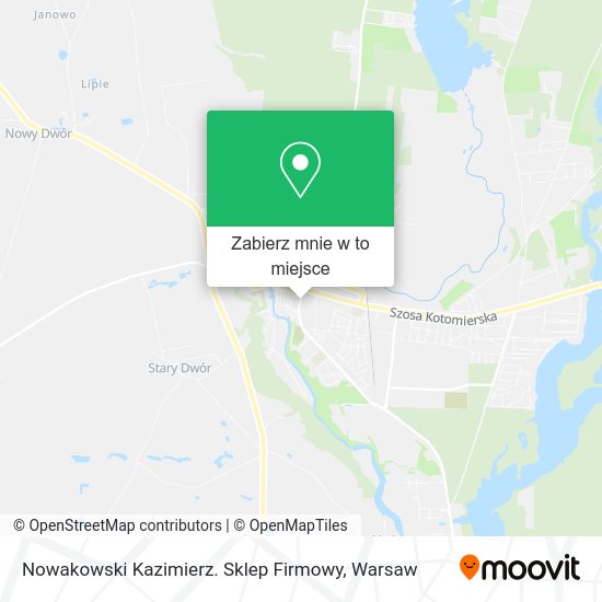 Mapa Nowakowski Kazimierz. Sklep Firmowy