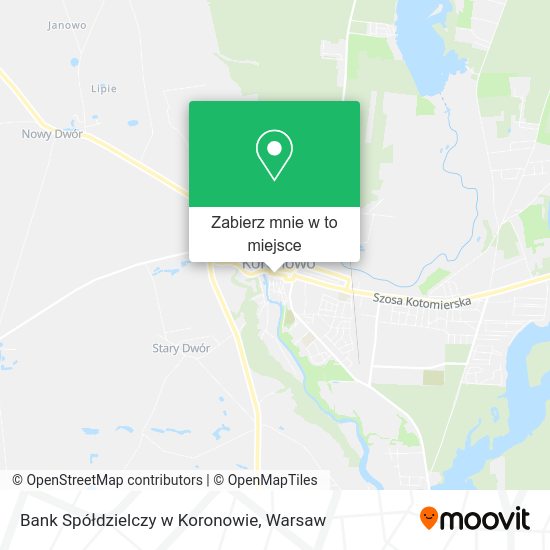 Mapa Bank Spółdzielczy w Koronowie