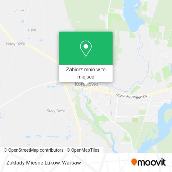 Mapa Zaklady Miesne Lukow