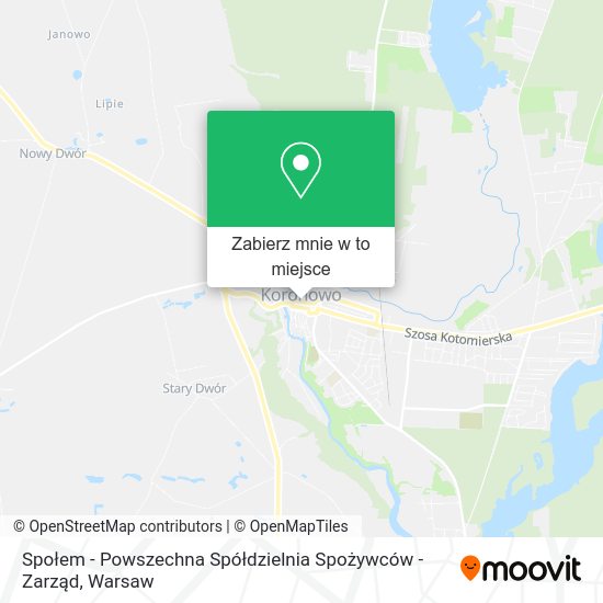 Mapa Społem - Powszechna Spółdzielnia Spożywców - Zarząd