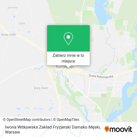 Mapa Iwona Witkowska Zakład Fryzjerski Damsko Męski