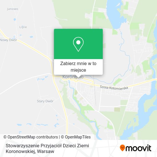 Mapa Stowarzyszenie Przyjaciół Dzieci Ziemi Koronowskiej