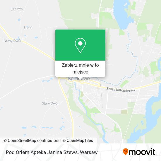 Mapa Pod Orłem Apteka Janina Szews