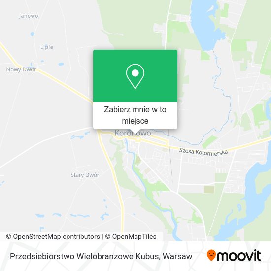 Mapa Przedsiebiorstwo Wielobranzowe Kubus