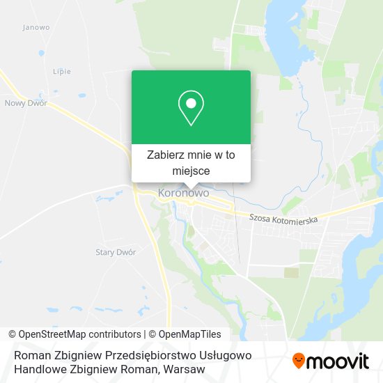 Mapa Roman Zbigniew Przedsiębiorstwo Usługowo Handlowe Zbigniew Roman