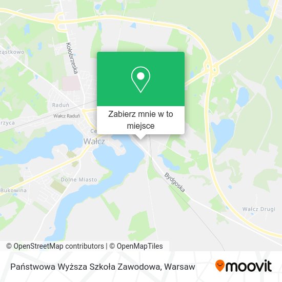 Mapa Państwowa Wyższa Szkoła Zawodowa