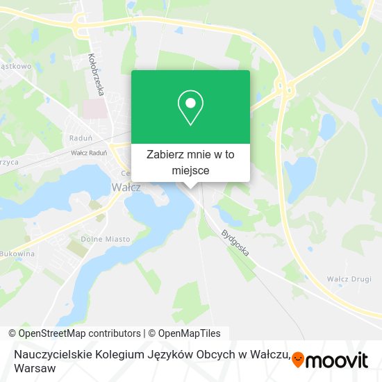 Mapa Nauczycielskie Kolegium Języków Obcych w Wałczu