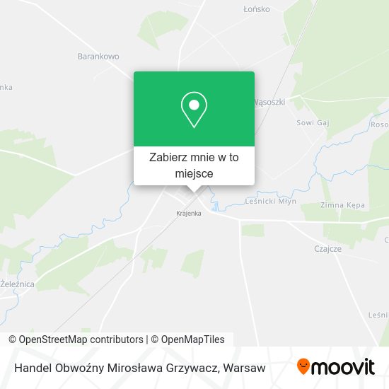 Mapa Handel Obwoźny Mirosława Grzywacz