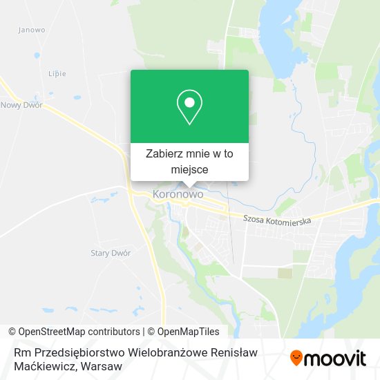 Mapa Rm Przedsiębiorstwo Wielobranżowe Renisław Maćkiewicz