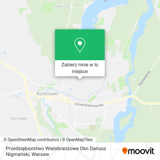 Mapa Przedsiębiorstwo Wielobranżowe Dkn Dariusz Nigmański