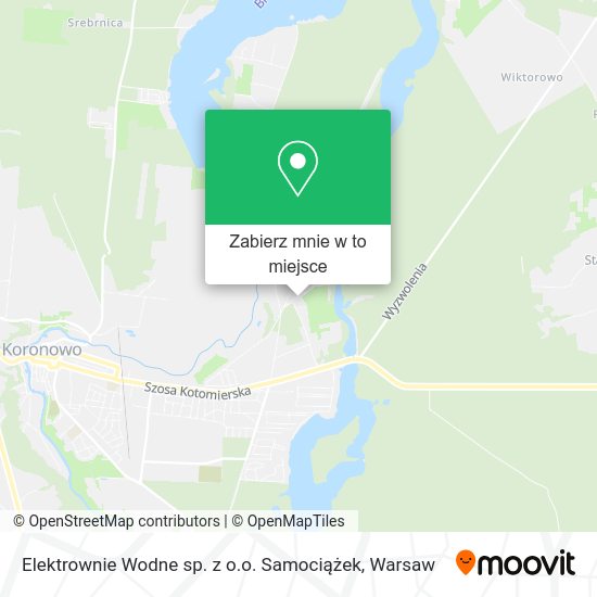 Mapa Elektrownie Wodne sp. z o.o. Samociążek