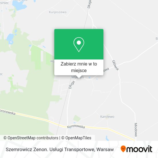 Mapa Szemrowicz Zenon. Usługi Transportowe