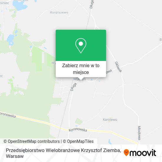 Mapa Przedsiębiorstwo Wielobranżowe Krzysztof Ziemba