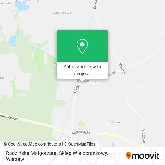 Mapa Radzińska Małgorzata. Sklep Wielobranżowy