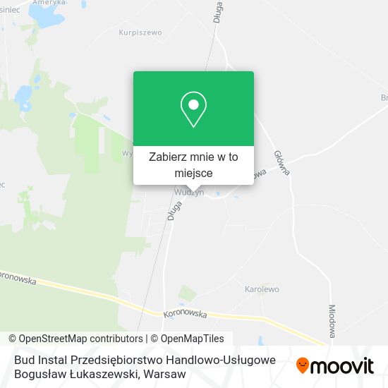 Mapa Bud Instal Przedsiębiorstwo Handlowo-Usługowe Bogusław Łukaszewski