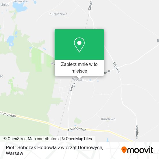 Mapa Piotr Sobczak Hodowla Zwierząt Domowych