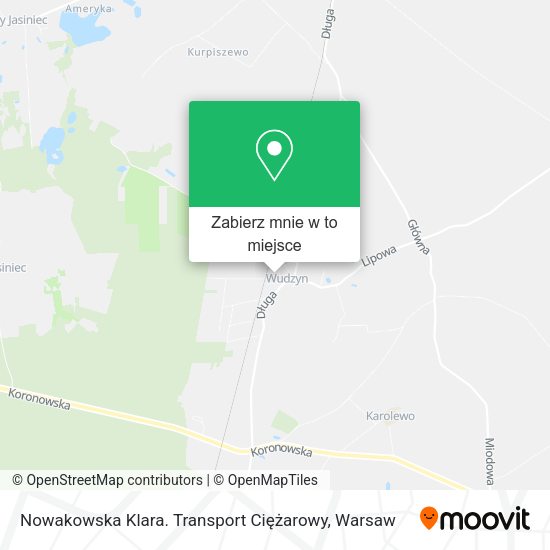 Mapa Nowakowska Klara. Transport Ciężarowy