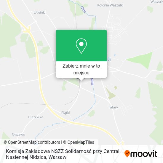 Mapa Komisja Zakładowa NSZZ Solidarność przy Centrali Nasiennej Nidzica