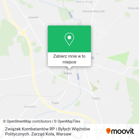 Mapa Związek Kombatantów RP i Byłych Więźniów Politycznych. Zarząd Koła