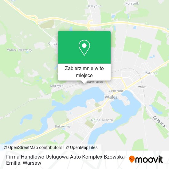 Mapa Firma Handlowo Usługowa Auto Komplex Bzowska Emilia