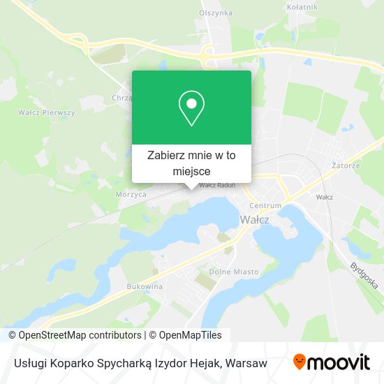 Mapa Usługi Koparko Spycharką Izydor Hejak