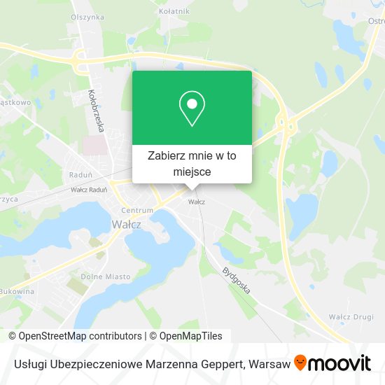 Mapa Usługi Ubezpieczeniowe Marzenna Geppert