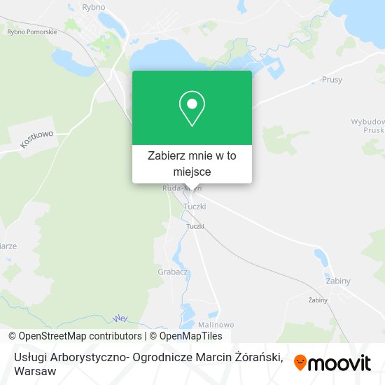 Mapa Usługi Arborystyczno- Ogrodnicze Marcin Żórański