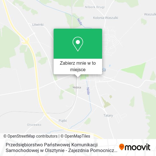 Mapa Przedsiębiorstwo Państwowej Komunikacji Samochodowej w Olsztynie - Zajezdnia Pomocnicza