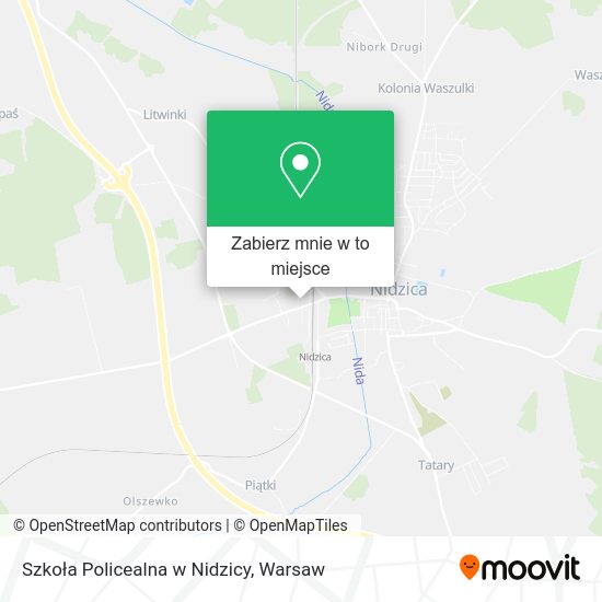 Mapa Szkoła Policealna w Nidzicy