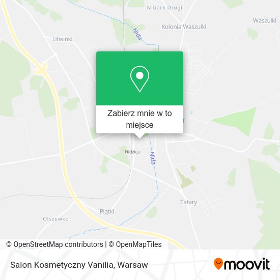 Mapa Salon Kosmetyczny Vanilia