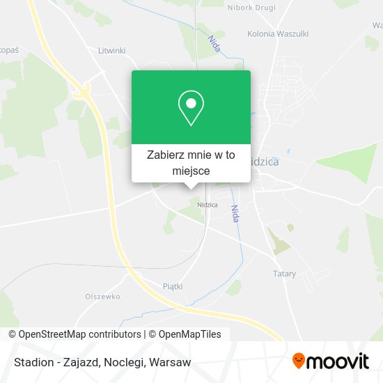 Mapa Stadion - Zajazd, Noclegi