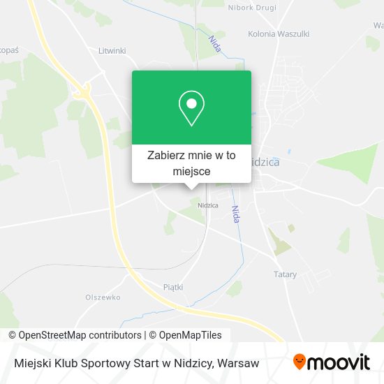 Mapa Miejski Klub Sportowy Start w Nidzicy