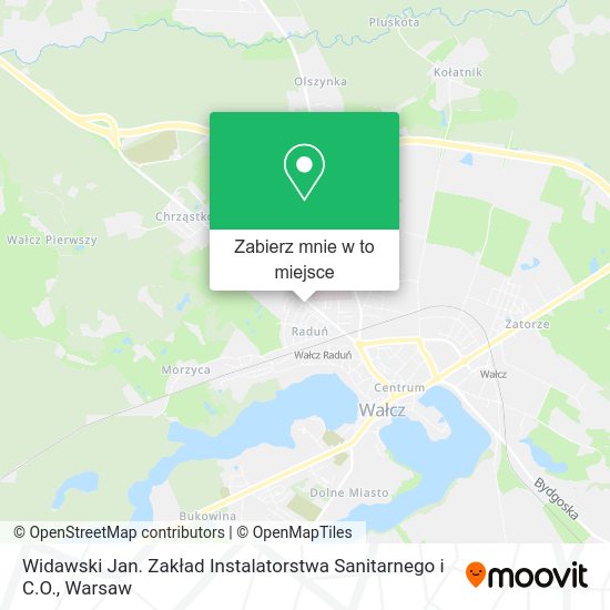 Mapa Widawski Jan. Zakład Instalatorstwa Sanitarnego i C.O.