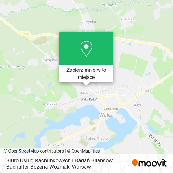 Mapa Biuro Usług Rachunkowych i Badań Bilansów Buchalter Bożena Woźniak