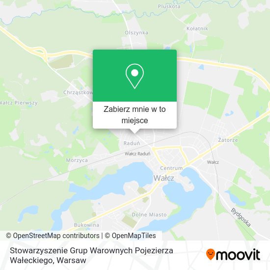 Mapa Stowarzyszenie Grup Warownych Pojezierza Wałeckiego