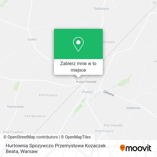 Mapa Hurtownia Spozywczo Przemyslowa Kozaczek Beata