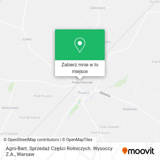 Mapa Agro-Bart. Sprzedaż Części Rolniczych. Wysoccy Z.A.