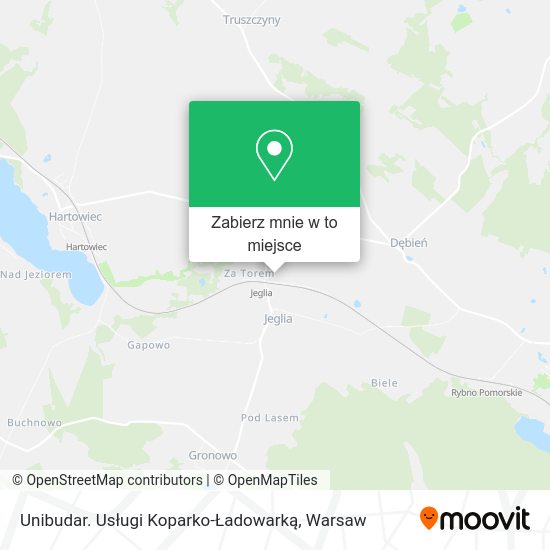 Mapa Unibudar. Usługi Koparko-Ładowarką