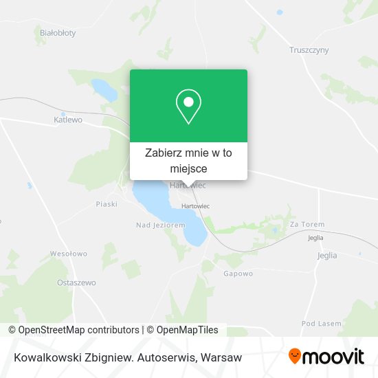 Mapa Kowalkowski Zbigniew. Autoserwis