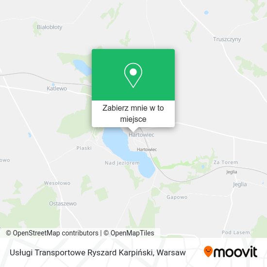 Mapa Usługi Transportowe Ryszard Karpiński