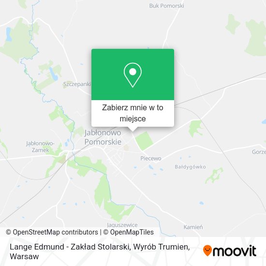 Mapa Lange Edmund - Zakład Stolarski, Wyrób Trumien