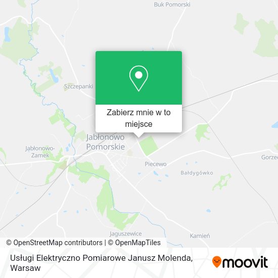 Mapa Usługi Elektryczno Pomiarowe Janusz Molenda