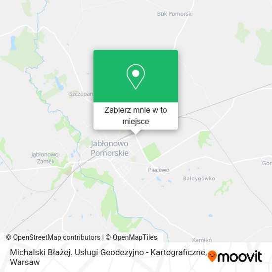 Mapa Michalski Błażej. Usługi Geodezyjno - Kartograficzne