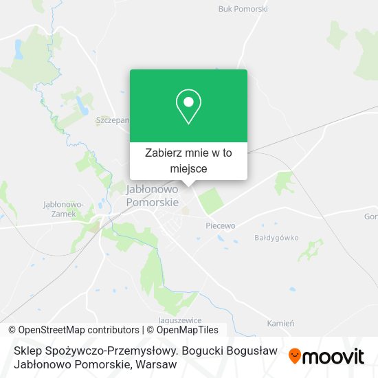 Mapa Sklep Spożywczo-Przemysłowy. Bogucki Bogusław Jabłonowo Pomorskie