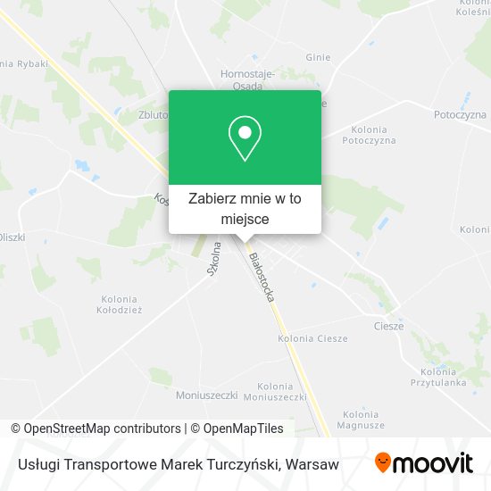 Mapa Usługi Transportowe Marek Turczyński