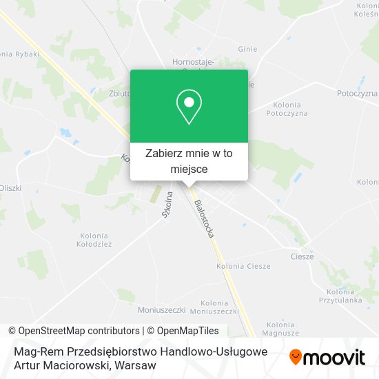 Mapa Mag-Rem Przedsiębiorstwo Handlowo-Usługowe Artur Maciorowski