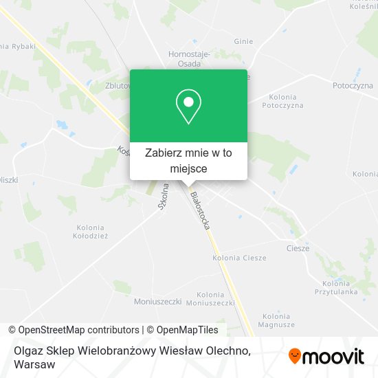 Mapa Olgaz Sklep Wielobranżowy Wiesław Olechno