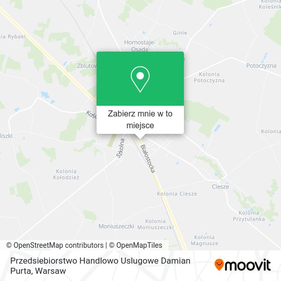 Mapa Przedsiebiorstwo Handlowo Uslugowe Damian Purta